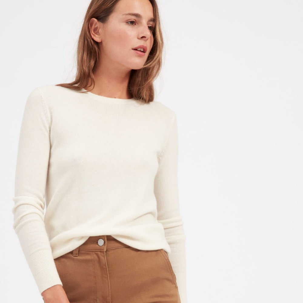 Everlane 100% Cashmere Crew Ivory